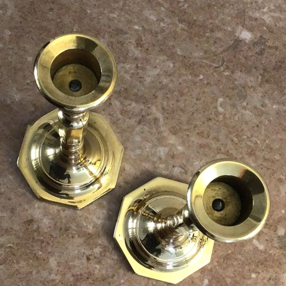 Pair Brass Candlesticks by AF Baldwin